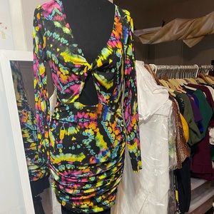 Long Sleeve Fashion Nova Multi-Color Dress